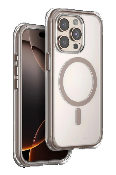 Apple iPhone 15 Pro Max Hulk Magsafe Kapak - Çöl Titanyum ürün görseli 1