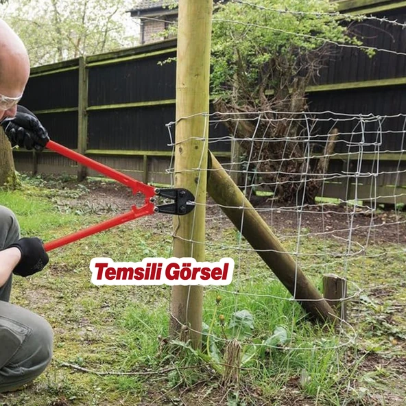 (24'') Kollu Çeneli Kupplon Demir Kesme Makası Çubuk İnşaat Demiri Teli Metal Kesim Makası CR-V - Resim 8