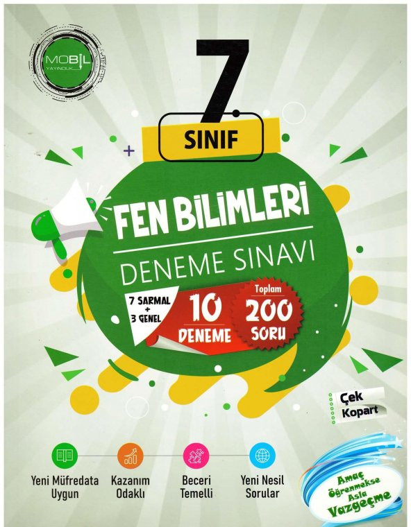 Mobil 7.Sınıf Fen Bilimleri 10 Deneme