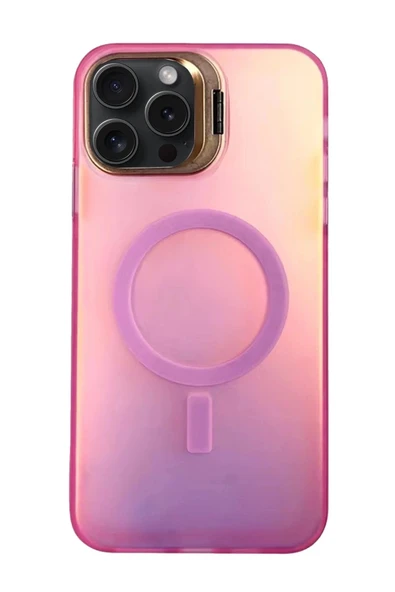 iPhone 15 Pro Max Primera Magsafe Standlı Kapak - Pembe ürün görseli 1