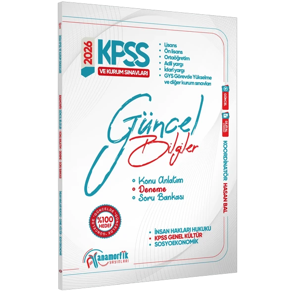 2026 Eylül KPSS Genel Kültür/Kurum Sınavları Güncel Bilgiler Konu Anlatım-Deneme-Soru Bankası