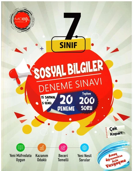 Mobil 7.Sınıf Sosyal Bilgiler 20 Deneme ürün görseli