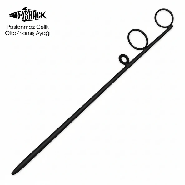 Olta Kamış Ayağı - Paslanmaz Çelik - Fishack - Siyah