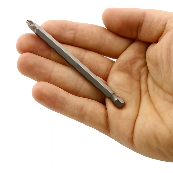 5 Adet PH2 100 Mm 10 Cm Manyetik Uzun Bits Bit Ucu Yıldız Tornavida Uç Derin Vidalama Çelik CR-V Uç - Resim 4