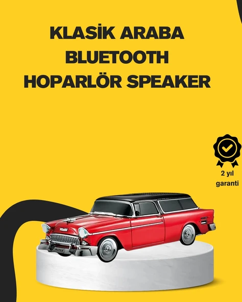 Vintage Tasarımlı LED Işıklı Bluetooth Hoparlör 10W ürün görseli