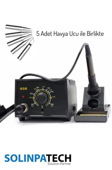 Solinpatech 936 İstasyonlu Havya Sıcaklık Isı Ayarlanabilir İstasyonlu Havya ürün görseli