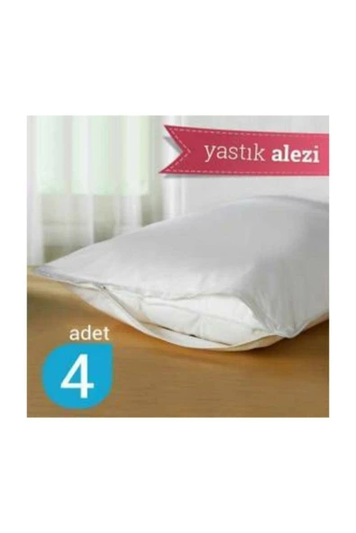 PERLAMİA 4lü Yastık Alezi Sıvı Geçirmez Leketutmaz Mite Alerjiye Son 50*70 Antibakterel - 2