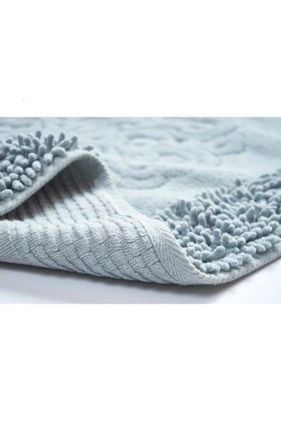 Madame Clean Home Cotton Special 2'li Osmanlı Desen Pamuklu Klozet Takımı Gri - 4