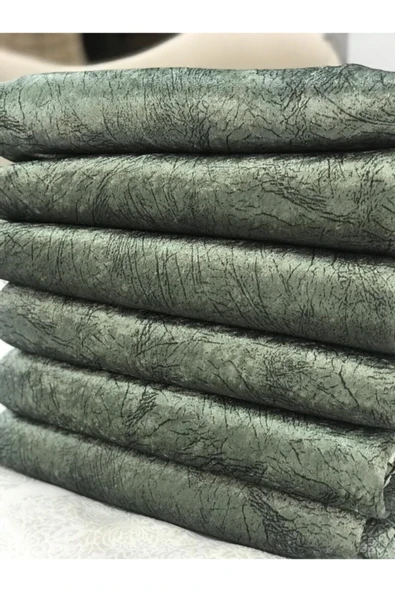 Selçuklu Tekstil Süngerli Koltuk/çekyat Örtüsü Damar Desenli Parlak Ve Kaymaz Örtüsü Haki Yeşil ürün görseli