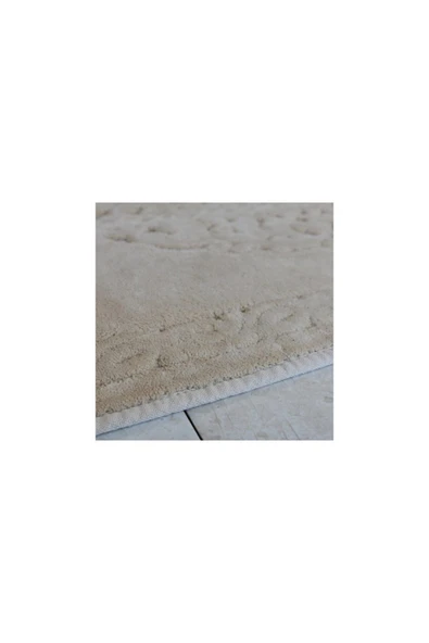 Madame Clean Home Cotton Eco 2li Pamuklu Banyo Paspas Seti Osmanlı Desen Bej - 4