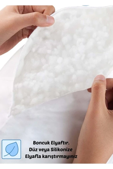 Madame Clean Home 5 Adet Antialerjik 50x70 Boncuk Slikon Yastık 1000 Gr/ - Resim 6