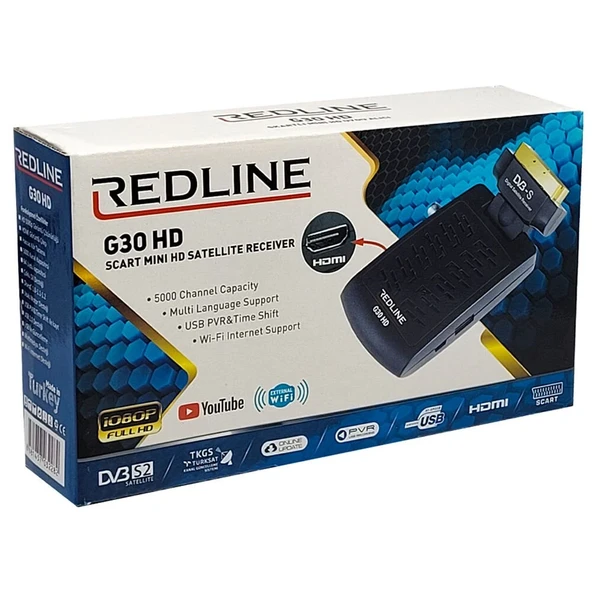 REDLİNE G30 Scart'lı Mini HD Uydu Alıcısı - 1