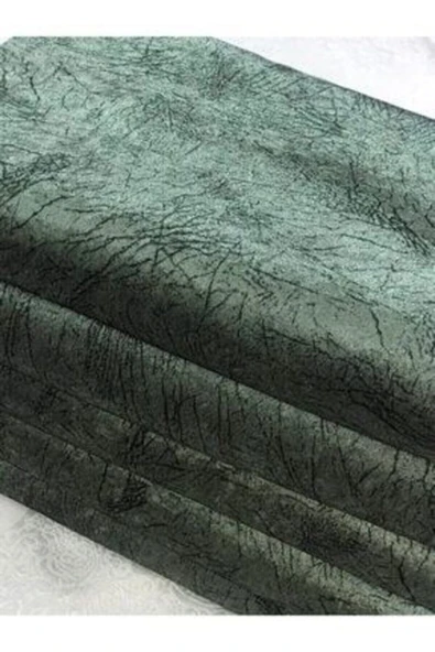 Madame Clean Home Süngerli Koltuk Çekyat Örtüsü Damar Desenli Parlak Ve Haki Yeşil - 2