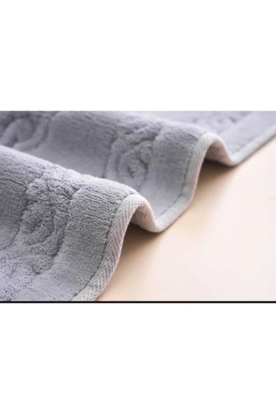 Madame Clean Home 2li Pamuklu Banyo Paspas Seti Osmanlı Desen Gri - 3
