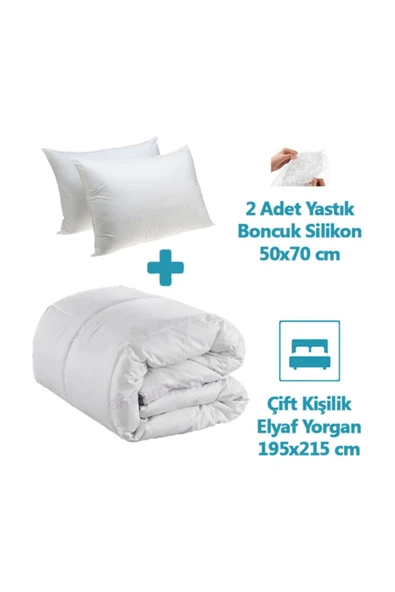 Emrem Home Çift Kişilik Silikon Elyaf Yorgan Yastık Seti - 1