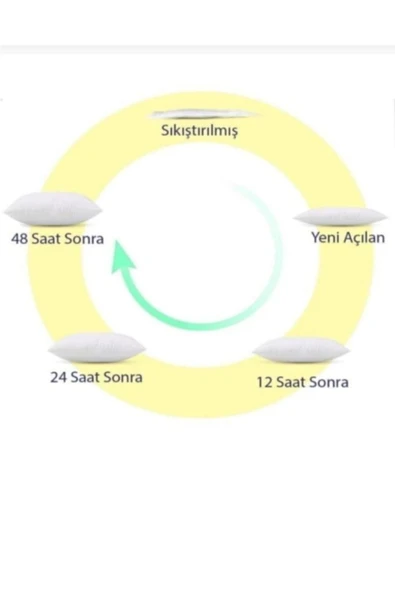 Madame Clean Home 4 Adet Antialerjik 50x70 Boncuk Slikon Yastık 1000 Gr/ - 4