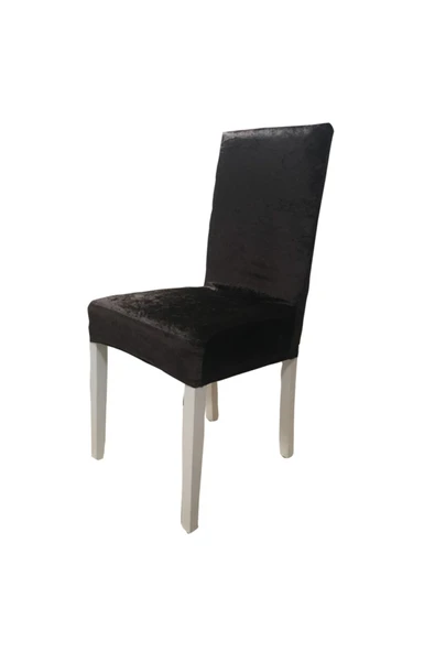 Madame Clean Home Kadife Likralı Sandalye Kılıfı 6'lı Set Koyu Kahve ürün görseli