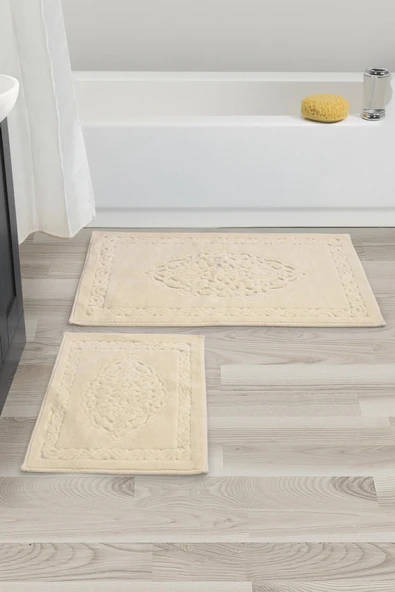 Madame Clean Home Damaks Cotton Eco 2 Li Paspas Cappuccino %100 Pamuk - 1