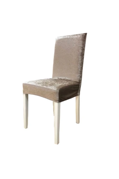 Madame Clean Home Kadife Likralı Sandalye Kılıfı 6'lı Set Sütlü Kahve ürün görseli