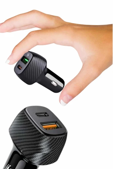 Type-C Girişli Araba Çakmaklık Şarj Cihazı 38W Oto Çakmaklık - 4