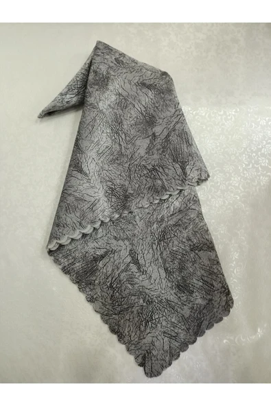 Kadife Koltuk Örtüsü Süngerli Gri Damarlı Desen ürün görseli