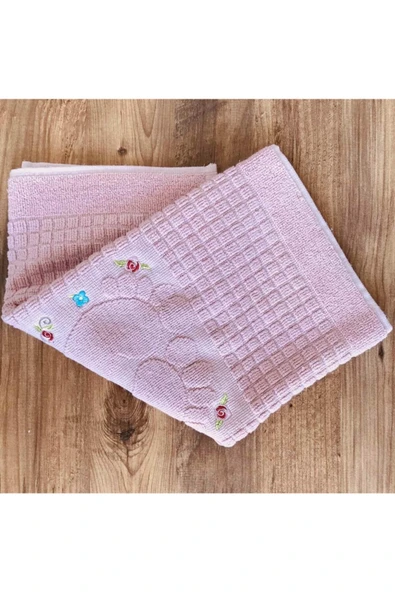 Çapa Home 3 Tane Nakışlı Ayak Havlusu %100 Pamuk Ölçü:50x70 - 4