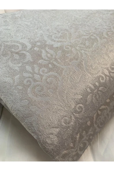 Madame Clean Home Osmanlı Desen Süngerli Koltuk Çekyat Örtüsü Parlak Ve Kaymaz Örtü Açık Gri - 5