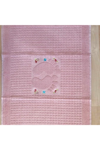 Çapa Home 3 Tane Nakışlı Ayak Havlusu %100 Pamuk Ölçü:50x70 - 2