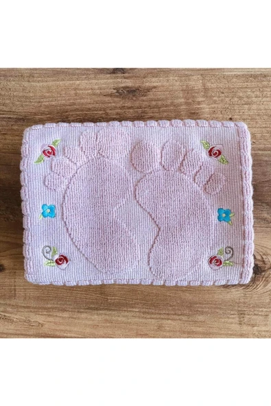 Çapa Home 3 Tane Nakışlı Ayak Havlusu %100 Pamuk Ölçü:50x70 - 5
