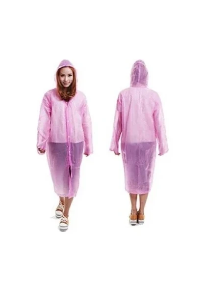 6 Adet İnce Şeffaf Tek Kullanımlık Yağmurluk - 2