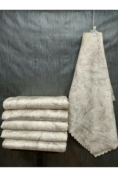SELAY HOME Damar Desenli Süngerli Koltuk Çekyat Örtüsü Krem - 3