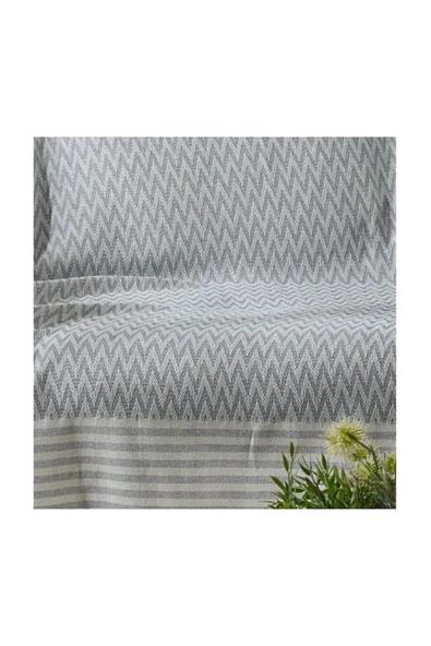 Madame Clean Home LÜX 1.SINIF KALİTE %100 PAMUK KOLTUK ÖRTÜSÜ - ŞALI Bebe Mavisi 175x215 cm - Resim 2