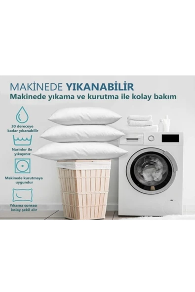 DOĞANTEKS Microfiber Antialerjik Yastık Silikonlu Pamuklu 50x70 5 Adet - 3