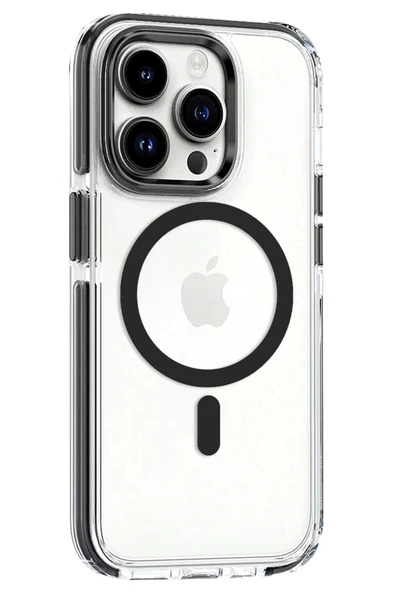 iPhone 15 Pro Max Bella Magsafe Kapak - Siyah - Resim 2