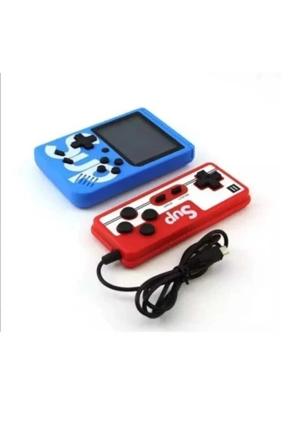 TEKNOLOJIADASI sup mavi sup atari oyun konsolu 2 oyunculu mini el atarisi 400 oyunlu - 4