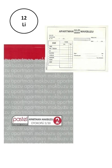 Apartman Makbuzu Otokopili 2-50 Nüsha 12'li - 1