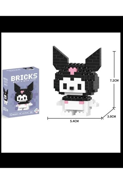 Kaptan Mavi Bricks Sanrio Kuromi 3d Yapboz Puzzle Yapı Oyuncakları - 3