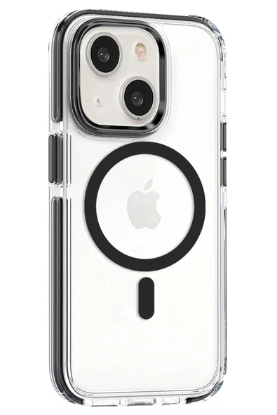 iPhone 15 Bella Magsafe Kapak - Siyah - Resim 2