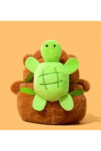 tinyshop kids store Capybara peluş oyuncak kapibara peluş Çanta Charmı Aksesuar - 3