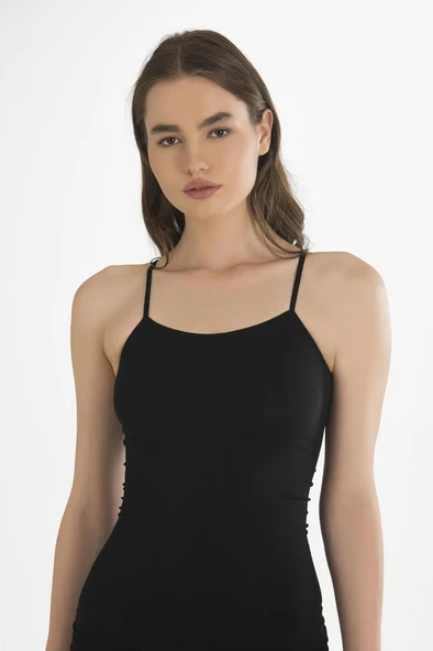 6 Adet Nbb Bayan Dikişsiz İnce Askılı Atlet 2433 - Resim 2