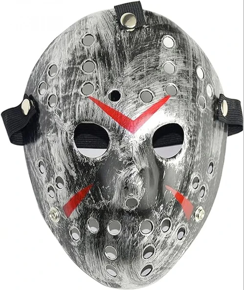 Jason Maskesi Hannibal Maskesi Metal Gümüş Renk 20x25 Cm ürün görseli
