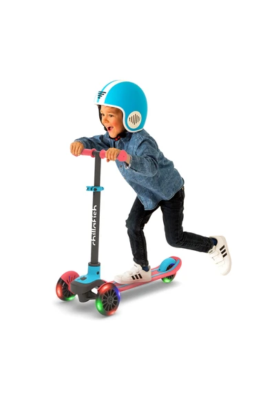 Chillafish Scotti Glow 3 Tekerlekli Işıklı Scooter - Kırmızı - 5