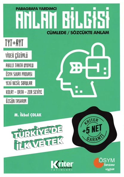 Kriter Akademi Tyt-Ayt Anlam Bilgisi