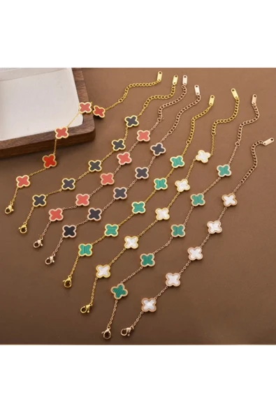 tinyshop kids store Jasmel atelier Çelik Kırmızı Unisex Bileklik Gold Çift Taraflı 13ml - 2
