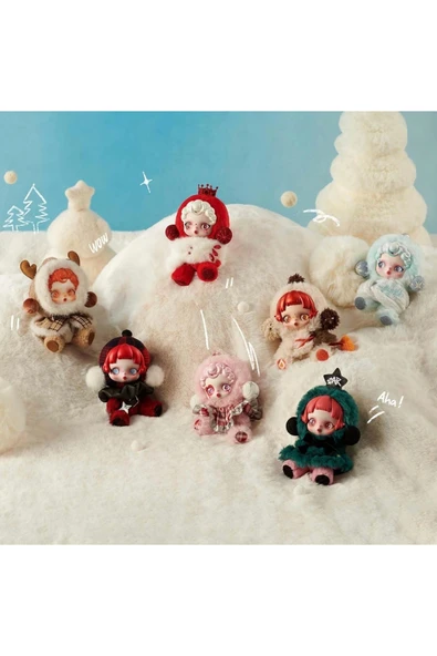 tinyshop kids store Skullpanda winter symphony çanta charmı peluş,labubu - 2