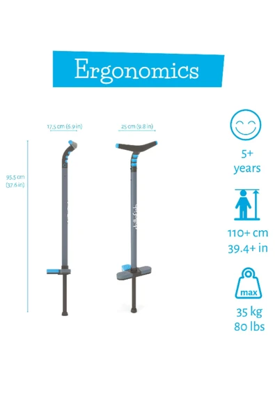 Chillafish Poogi Pogo Stick Zıplama Çubuğu Mavi (Çocuk) - 4