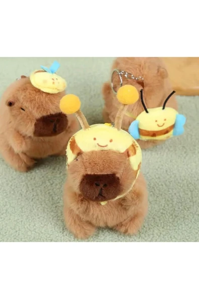 tinyshop kids store Capybara peluş oyuncak kapibara peluş Çanta Charmı Aksesuar - 1