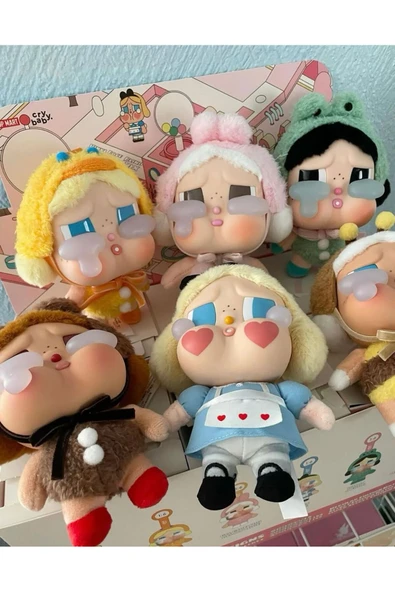 tinyshop kids store Crying Again Cry Baby Çanta Charmı Aksesuar-1Adet Anahtarlık Peluş-labubu - 2