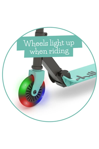 Chillafish Flexxi Glow Işıklı Katlanabilir 2 Tekerlekli Scooter - Mint - 5