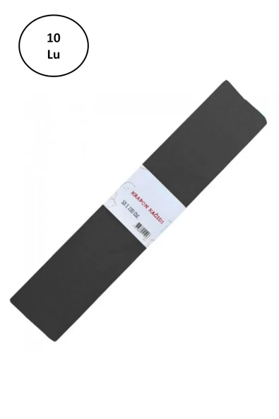 Gıpta Krapon Kağıt 50x200 Cm Siyah 10 Lu ürün görseli 1